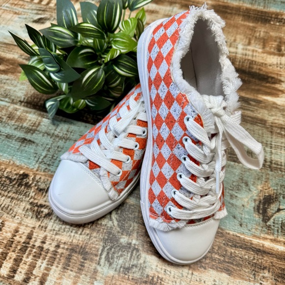 N/A Shoes - Women’s Fun Checkered Lace-up Shoes |#Z12